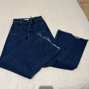 Zara Navy Wide Leg Women's Jeans